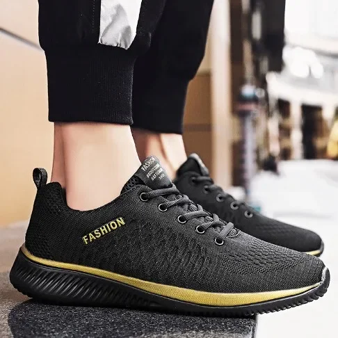 Men Sneakers Breathable Knit Men\'s Shoes Lightweight Men Running Shoes Non Slip Men Casual Shoe Tennis Shoes Unisex Size 35-50