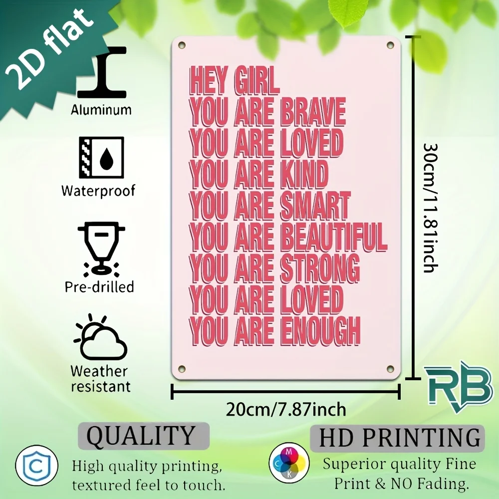 New Trendy HD Metal Wall Art - Inspirational Quote 