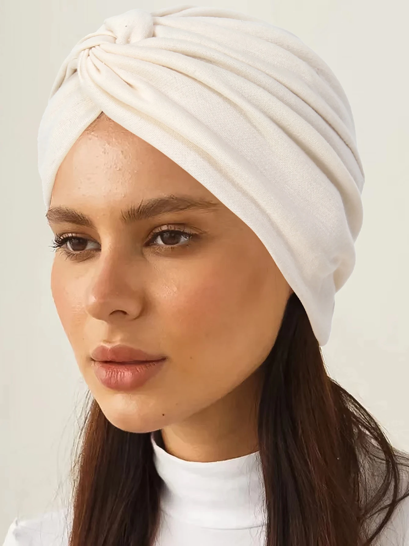 Soft Elastic Women Muslim Hijab Caps Wrap Head Solid Color Indian Turban Bonnet Fashion Headdress Islamic Clothing Accessories