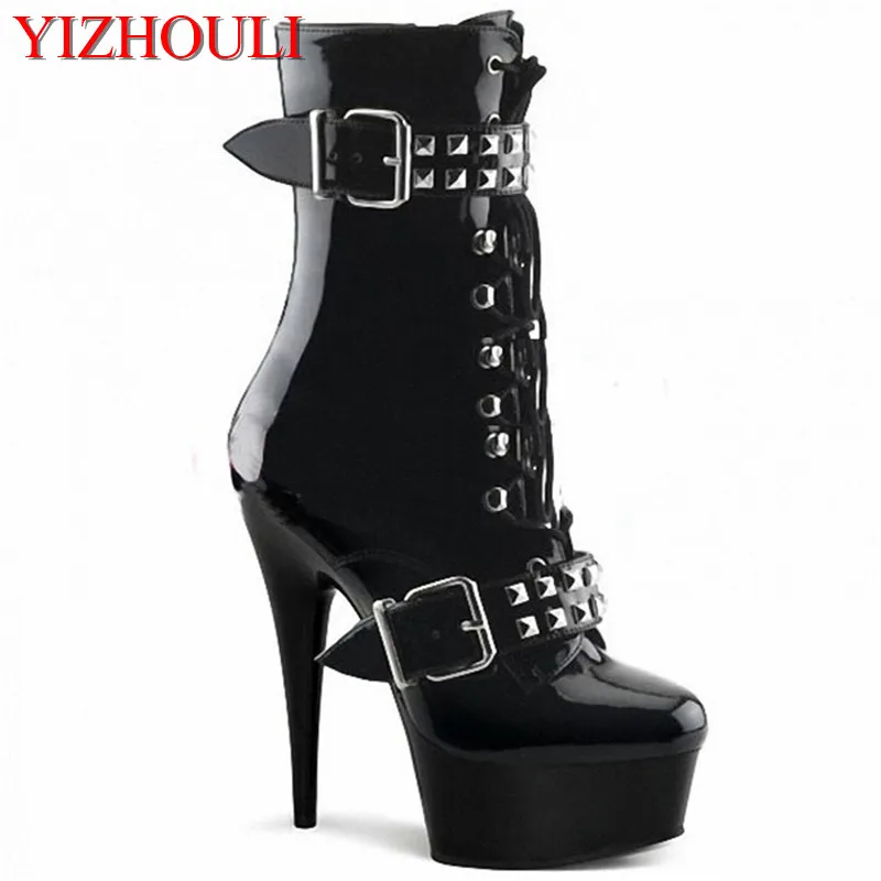 

The new product 15cm high heel height, high fine and waterproof platform belt buckled to the low tube, short dance shoes