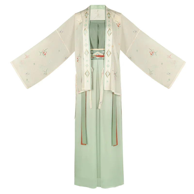 

Hanfu Traditional Chinese Song Dynasty Cardigan Suspender Belt and Skirt Improved Hanfu Summer Women Clothing