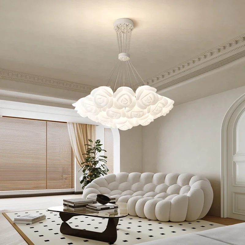 

Nordic Lamp LED Pendant Lights for Living Room Diningroom Bedroom Warm/romantic Home Decor White Hanging Pendant Lamp Decoration