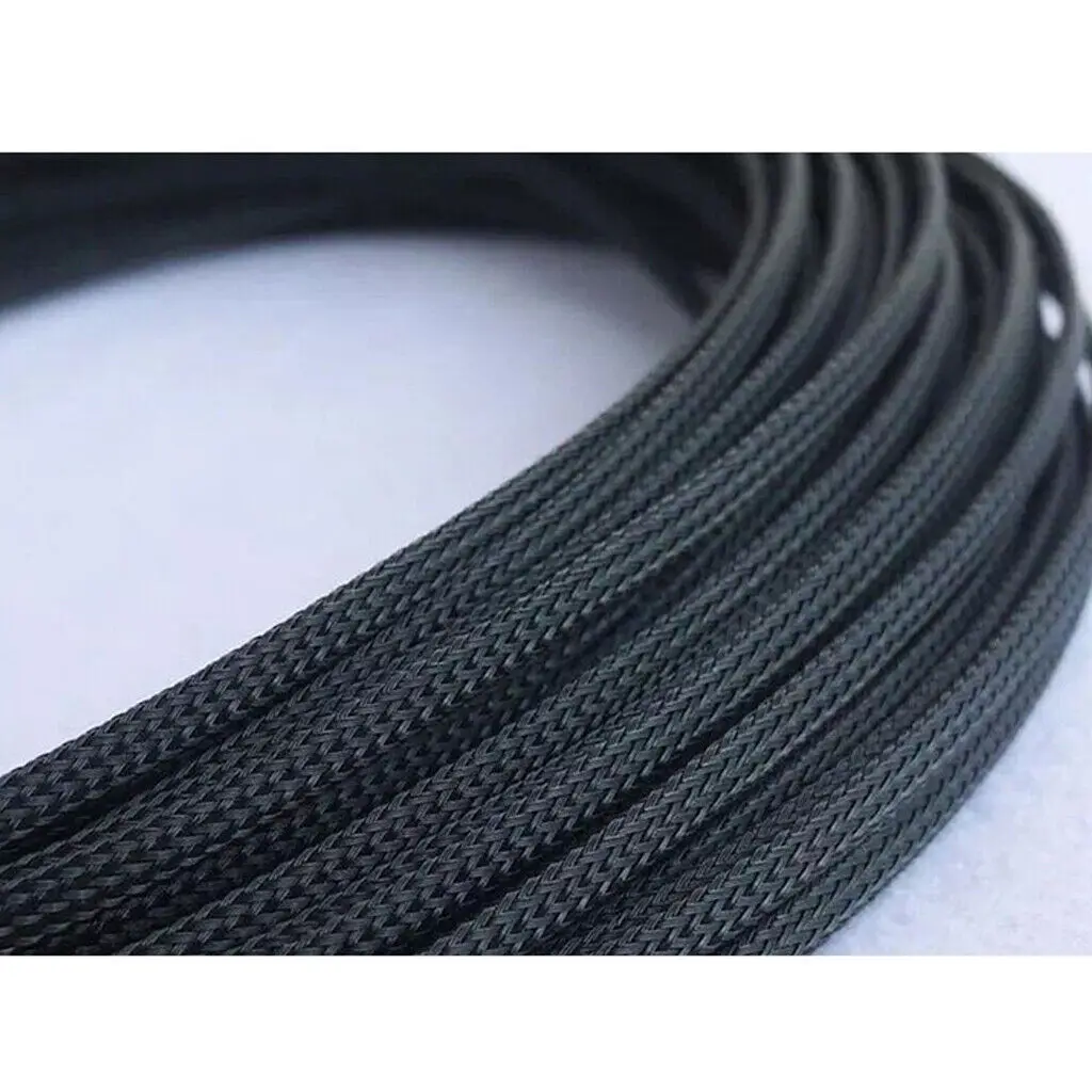 Imagem -03 - Bainha Trançada Cablagem do Carro Cabo de Fio Luva Protetora Nylon Pet Tecido Mesh Preto Nylon Glândola Atacado 18 Mm50 mm