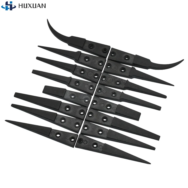 8 Pair Precision Anti Static ESD Tweezers Replaceable Tips Conductive Plastic Head Tweezers For Electronic Soldering