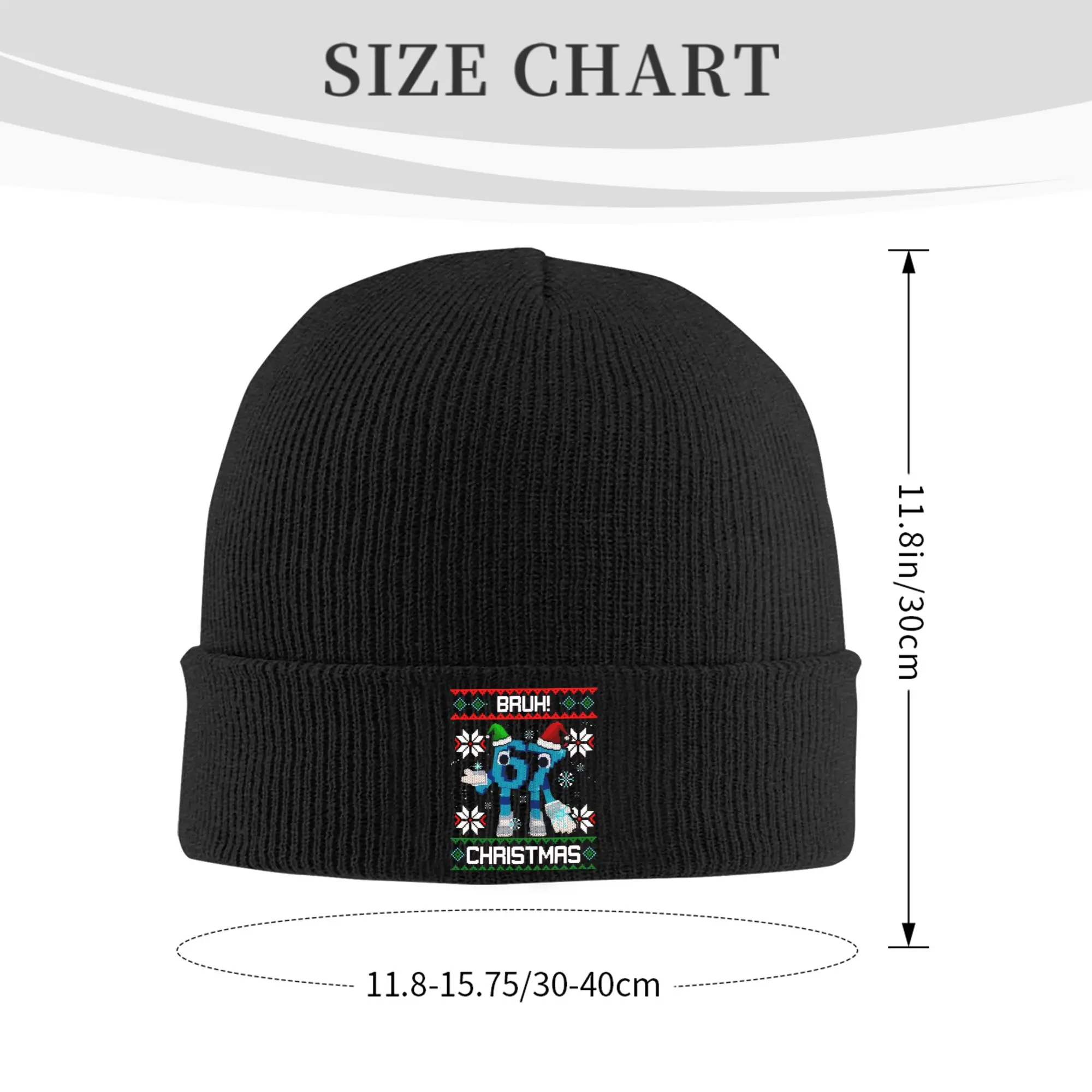Bruh 67 Zes Zeven 6-7 Kerst Italiaanse Brainrot Hoed Herfst Winter Beanie Straat Cap Vrouwelijke Mannelijke Acryl Gebreide Caps