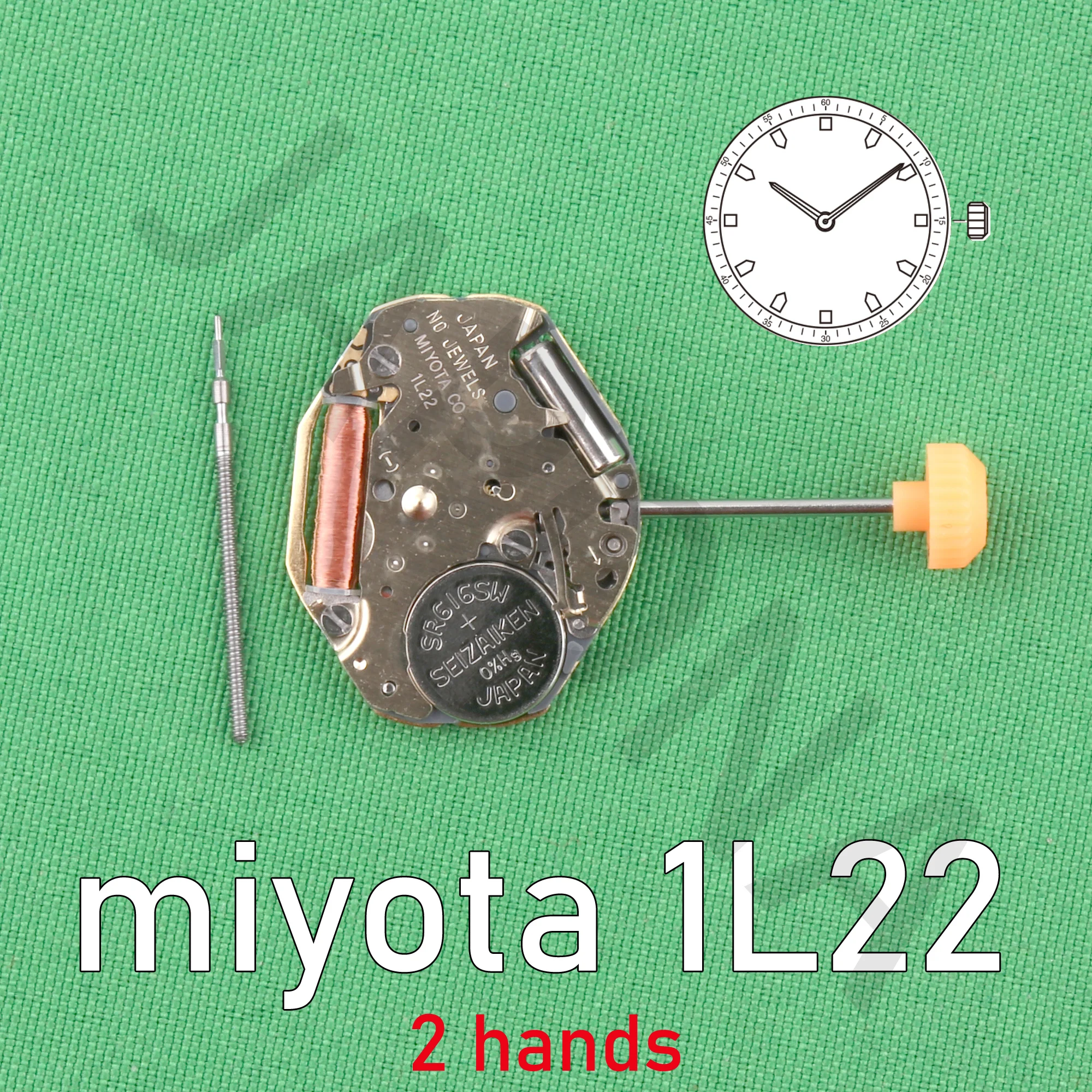 1L22 movement miyota 1L22 movement quartaz movement  2 hands Slim movment