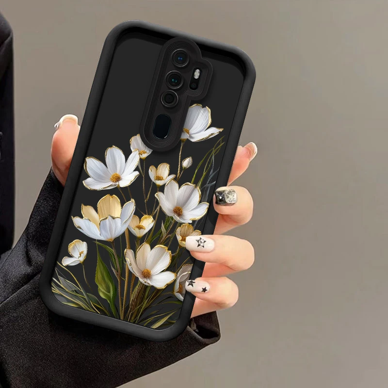 Phone Case For OPPO Realme 15 Pro 12 Lite 11 4G 5G 14 13 Pro Plus 9 8 8i 7 7i 6i 5i 5S Flower Print Shockproof Matte Cover
