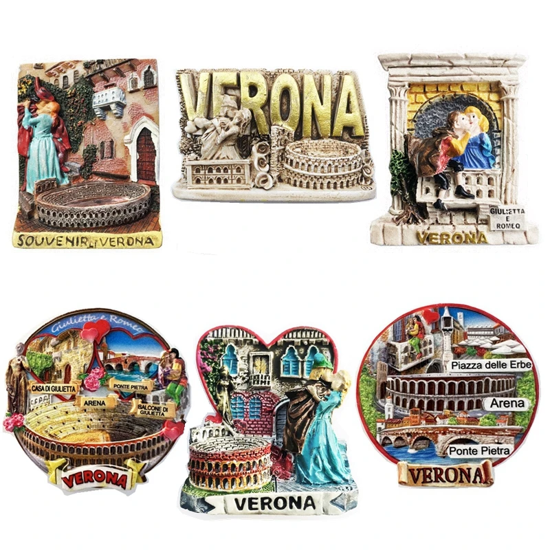 Verona, Italy Romeo And Juliet's Hometown 3D Fridge Magnets Travel Souvenir Refrigerator Magnetic Stickers Home Decortion