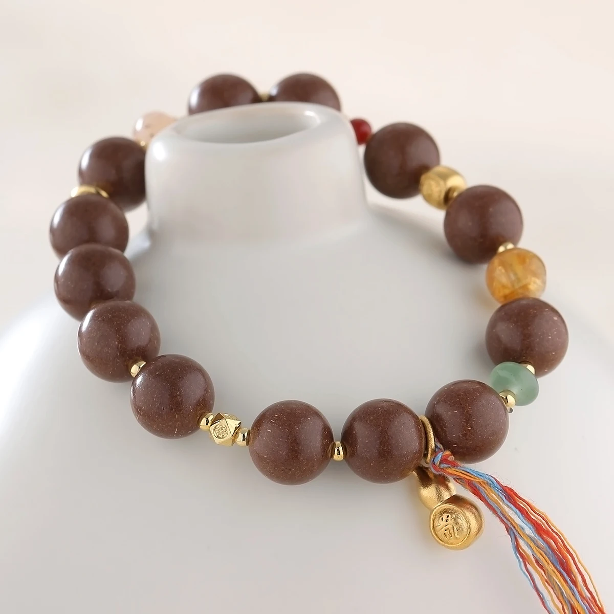 JD Qingyuan Orange Incense Bead Bracelet Agate Tassel Refresh Mind & Boost Creativity Inspirational Aromatherapy Handmade Gifts