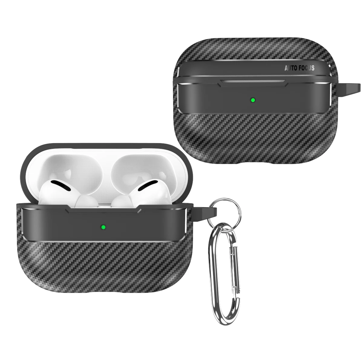 Carbon Fiber Grain Pattern Soft Silicon Earphone Case Cover for Airpods 1 Pro 2 3 4 ANC 2nd Gen 2022 Pro2 Funda Coque Black Grey