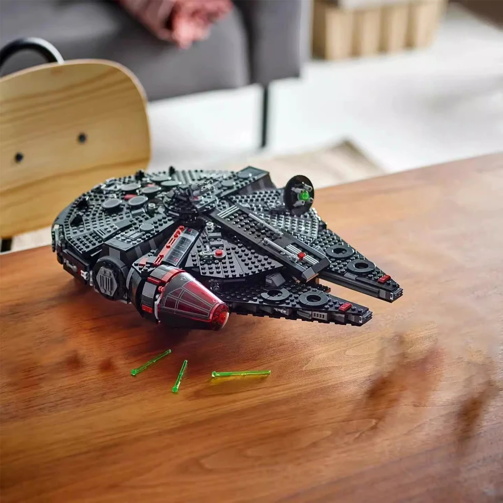 

Chinese building blocks small spaceship toy model