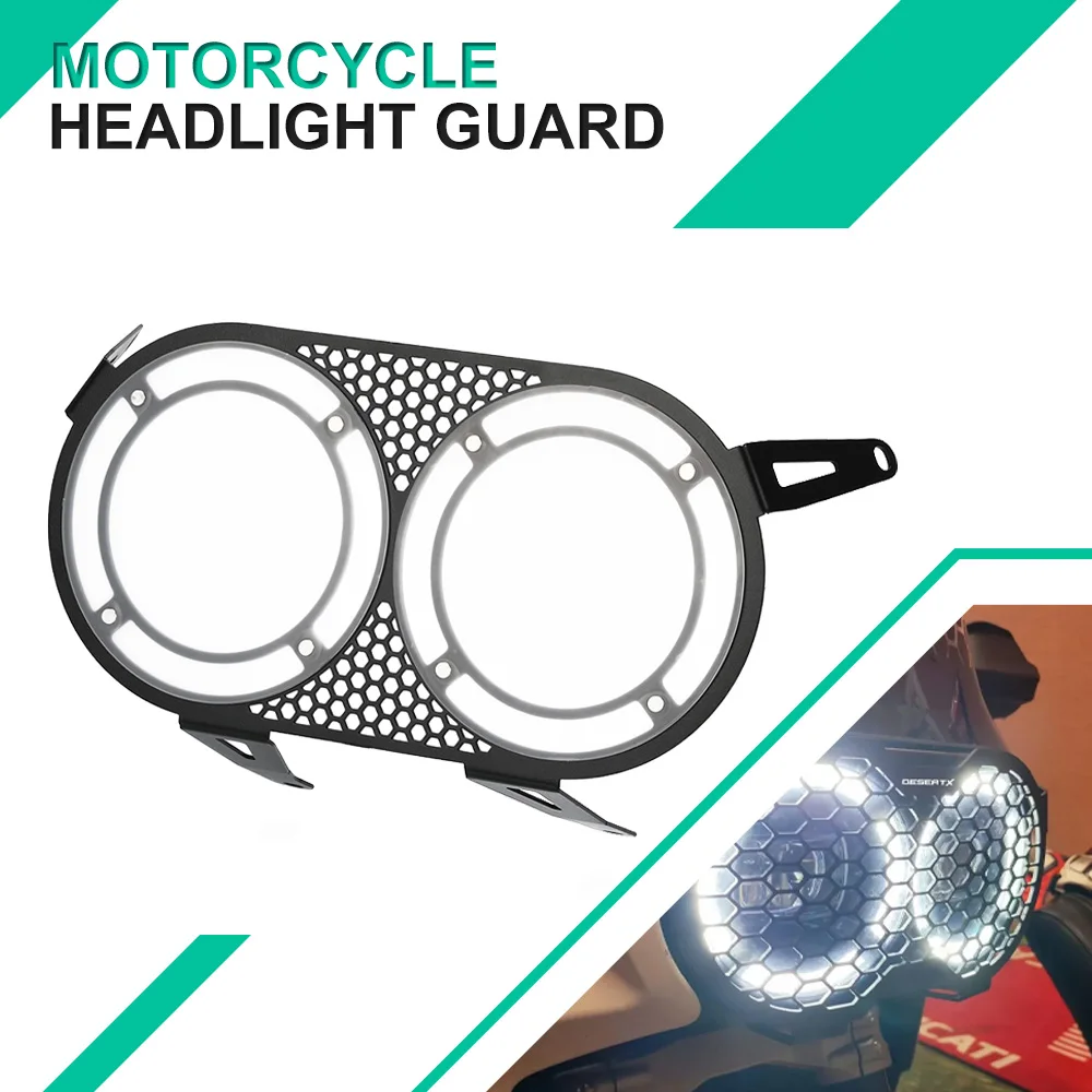 

Motorcycle Headlight Grille Headlight Protector Cover Head Light Guard Parts For Ducati DesertX Desert X Desert-X 2022 2023 2024