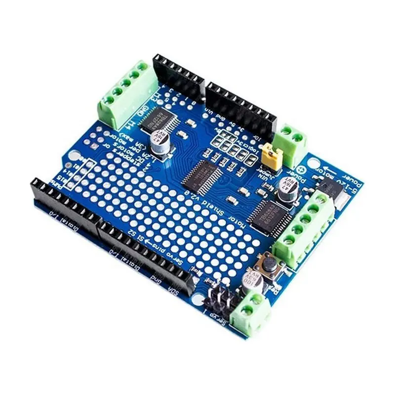 LLCS-For UNO Robot For Arduino Mega R3 Compatible Motor Drive Expansion Board Shield V2 DC Stepper Motor Drive Module TB6612FNG