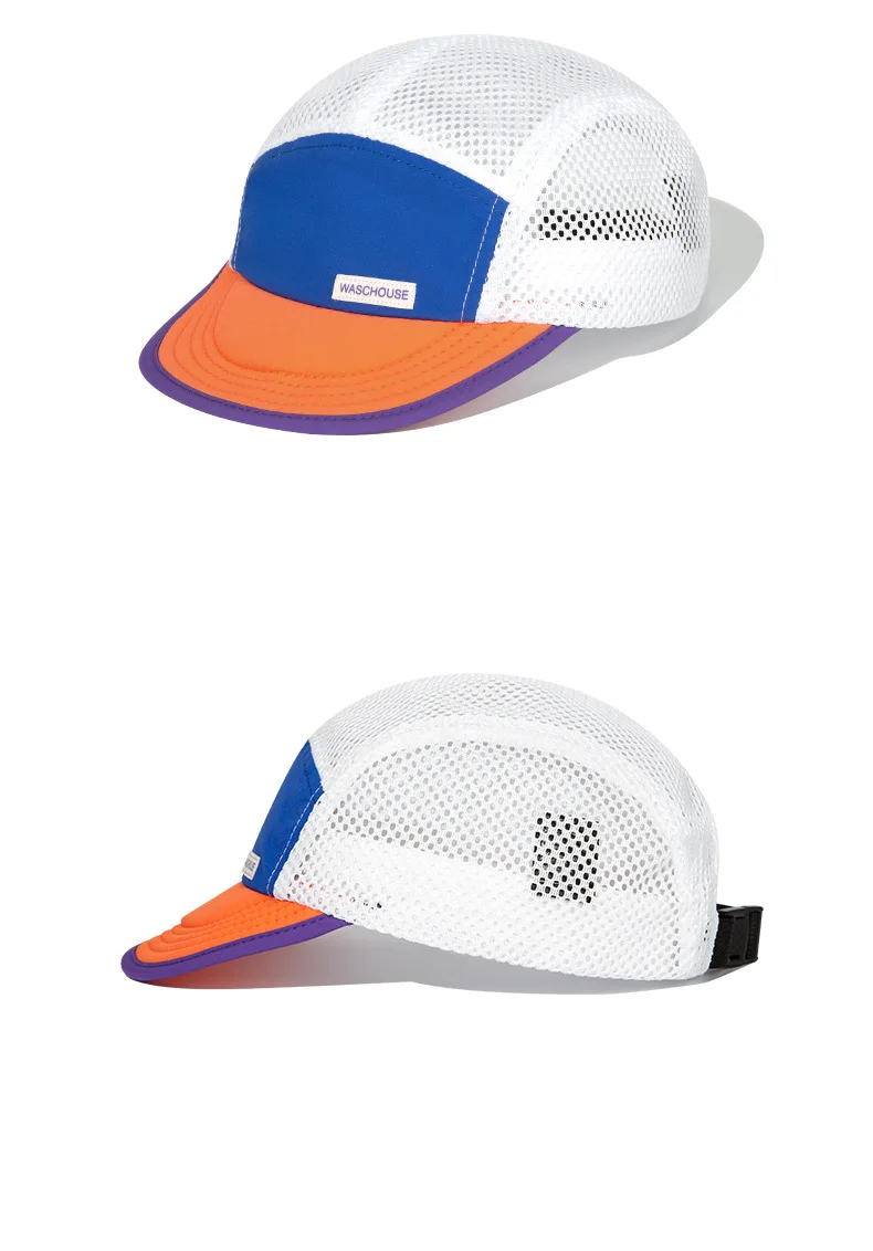 Dünne Mesh Fünf Stück Hut Dopamin Baseball Kappe Männer Frauen Outdoor Flache Krempe Sport Schnell Trocknend Atmungsaktive Sonnenhut Mz025