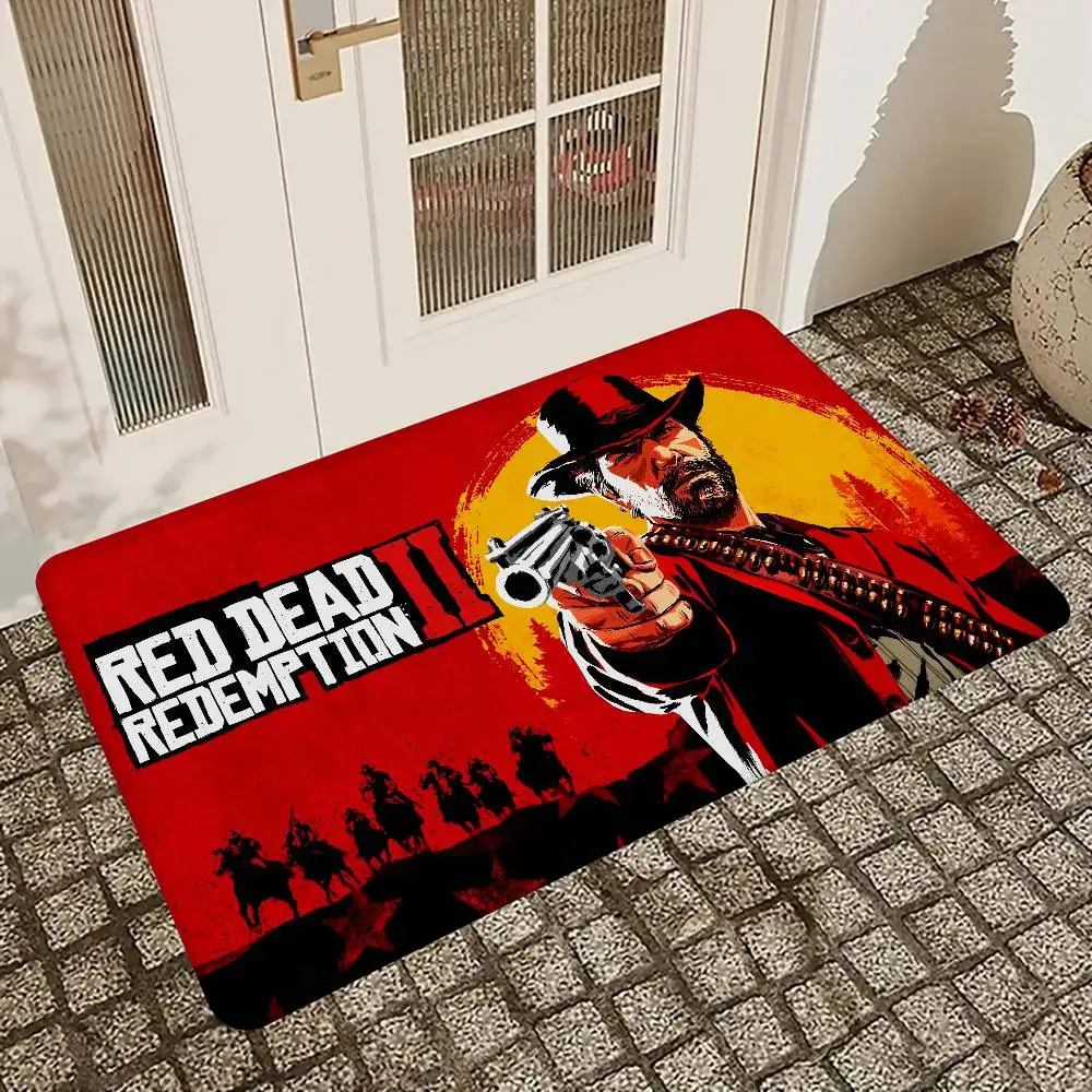 Game R-Red Dead-R-Redemptions Hallway Carpet Washable Non-Slip Living Room Sofa Chairs Area Mat Kitchen Doormat Area Rug