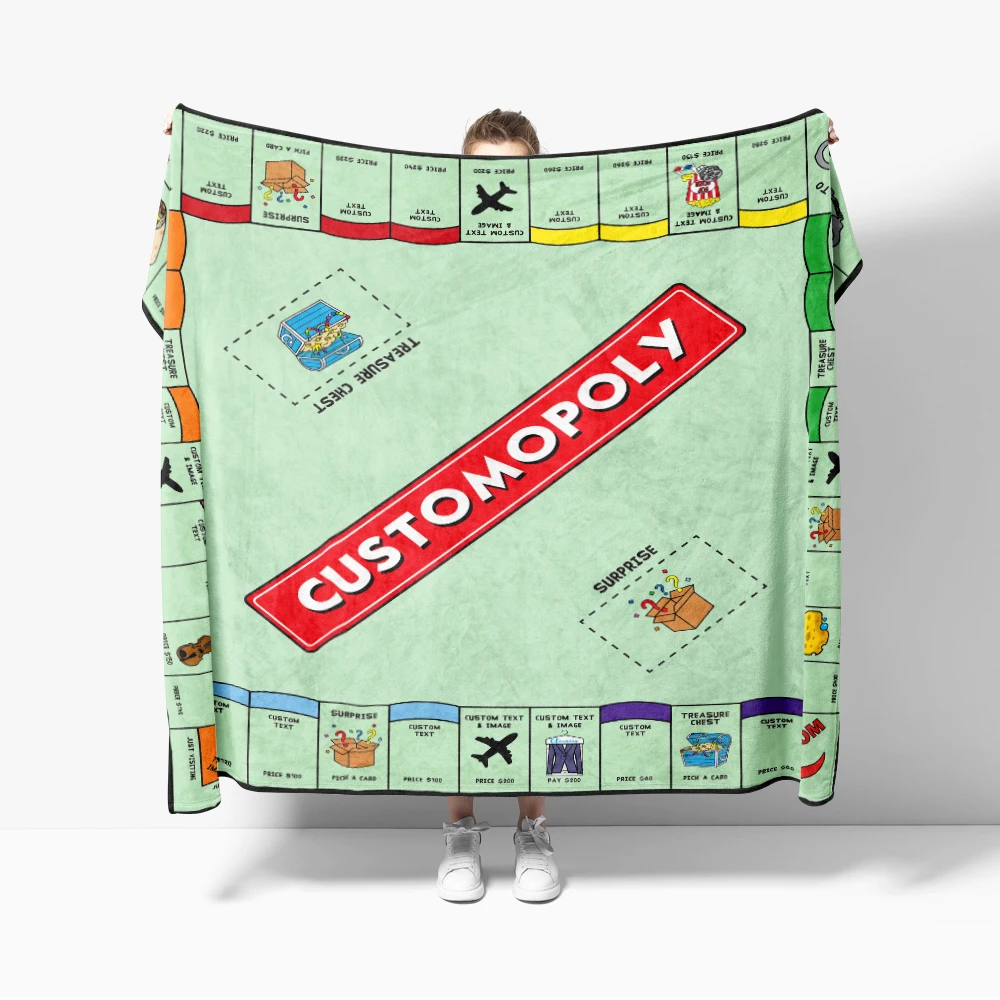 احتكار مجلس الفانيلا البطانيات لعبة الكلاسيكية بطانية خفيفة الوزن أريكة رمي البطانيات للمنزل غرفة نوم السفر يلقي المفرش #1