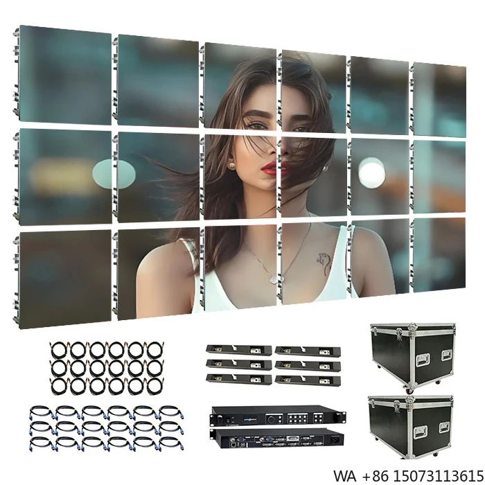 Parede de vídeo de aluguel LED P3.9 interna - 500x500mm 4K IP65 à prova d'água (2x3m/3x3m/3x4m)