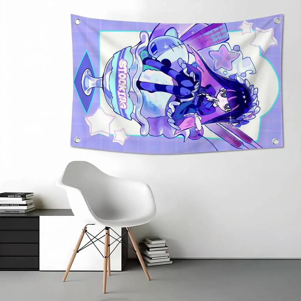 Cartoon Stocking Flags Wall Hanging Tapestry Outdoor Garage Room Decorative flag Background Blanket