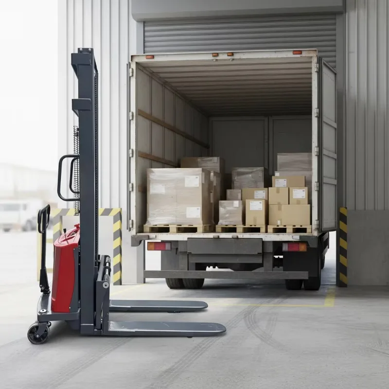 Electric Forklift 1T 1.5T 2T 500kg 700kg 1000kg Semi Electric Self Load Lifting Pallet Stacker Forklift