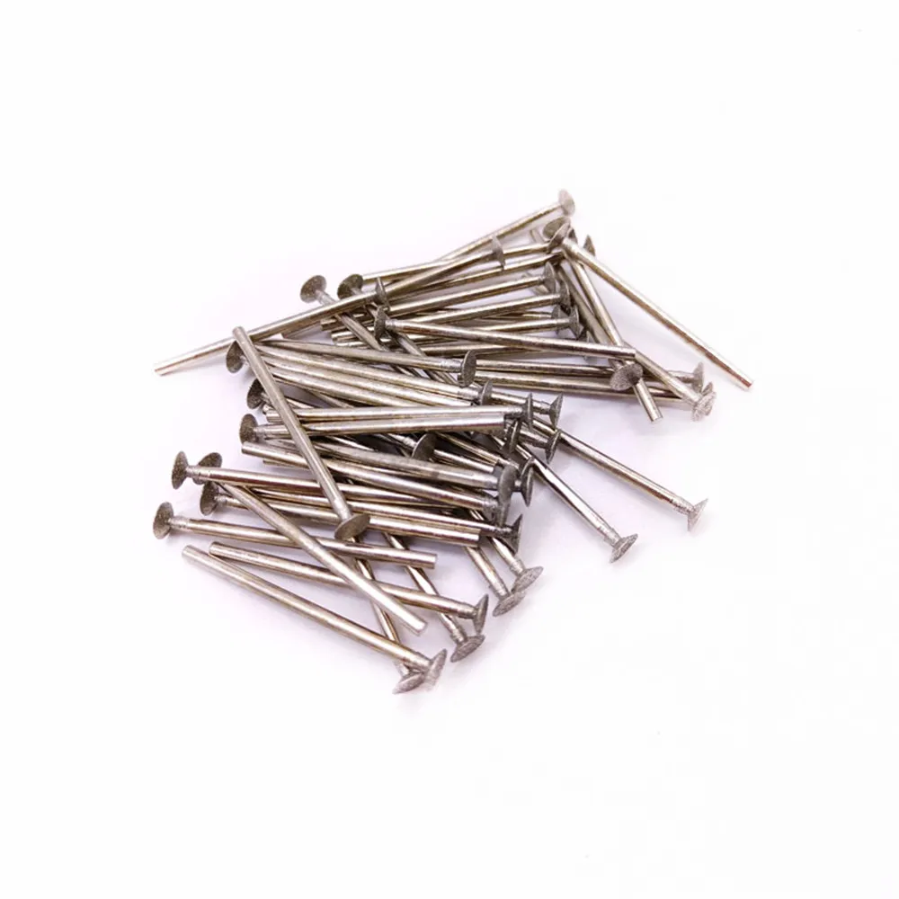 5 Buah 10 Buah 2.35/3MM Batang Dia 1MM-10MM T Jenis Tipis Potong Berlian Gerinda Diameter Kepala Putar Ukiran Poles Alat Pemotong