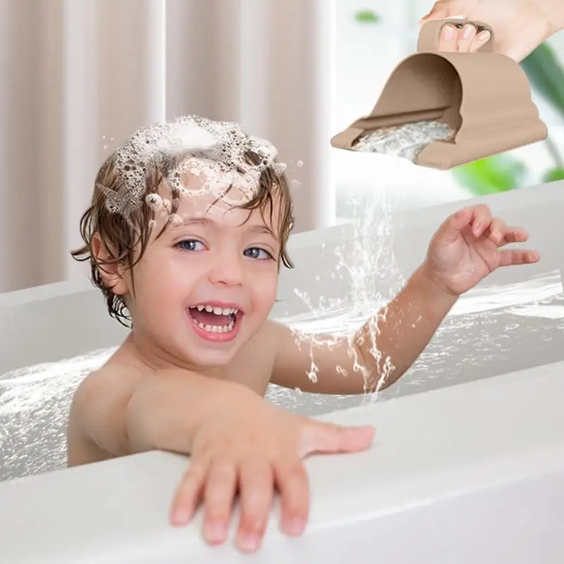 Cubierta del caño de la bañera para niños, juguetes de baño de silicona de dibujos animados, cubierta protectora multifuncional, colores brillantes