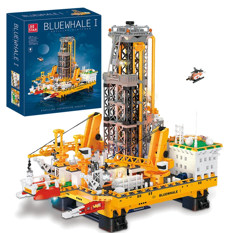 3271pcs MOC Idea Deep Sea Oil Well Drilling Building Blocks Bricks Construction Model Assembling Toys for Boys Birthday Gift Set