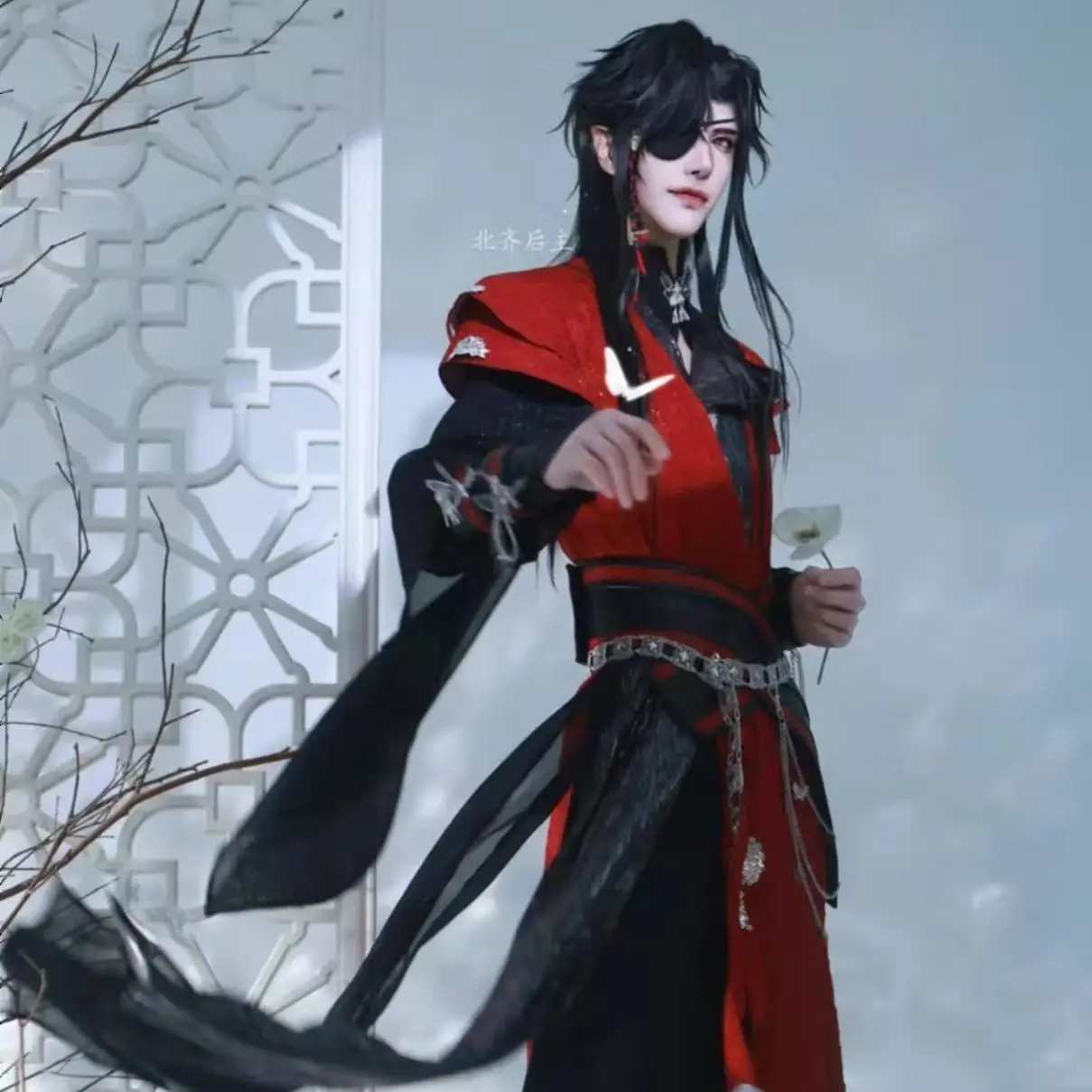 2026 Tian Guan Ci Fu Cos Suit Huacheng Cosplay Costume Anime Tian Guan Ci Fu Hua Cheng Wig Black And Red Outfits Hanfu Full Set - view 2