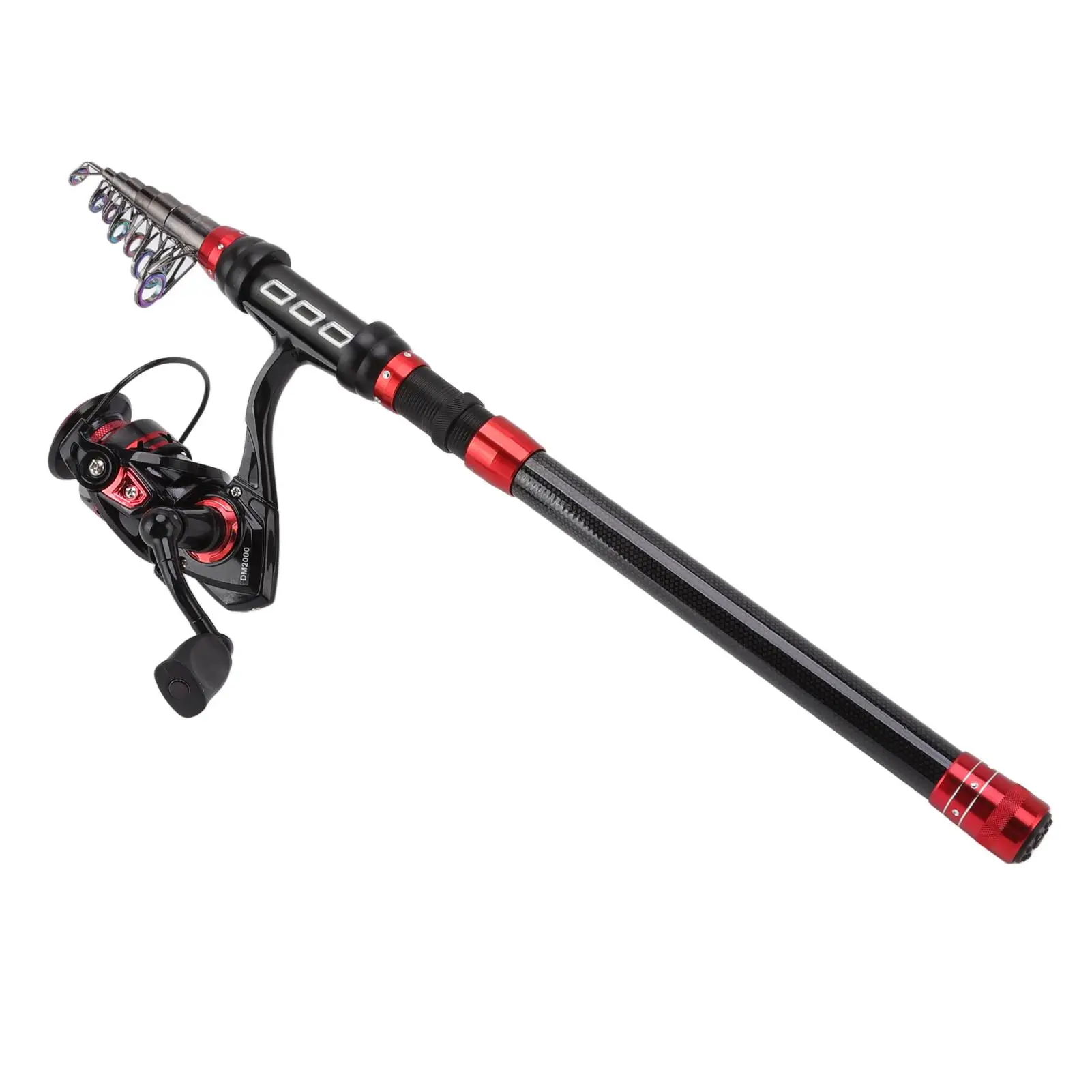 Carbon Fishing Rod and Reel Combo with Retractable Line & Bait Set - Ideal for sea Fishing Accessories Gift