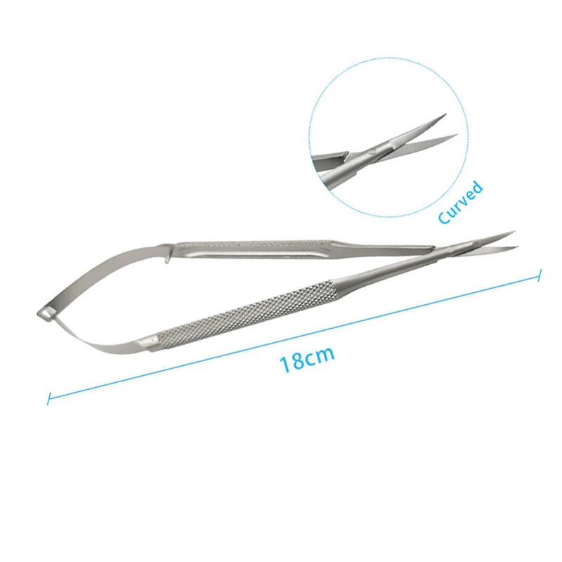 1pcs Ophthalmic Corneal Scissors Castroviejo Micro Scissors Stainless Steel Ophthalmic Instrument