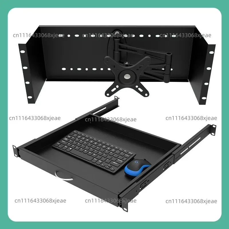 Drawer Keyboard Tray for Network Cabinets, Heavy Duty Sliding Shelf, Server Rack Keyboard and Mouse Organizer