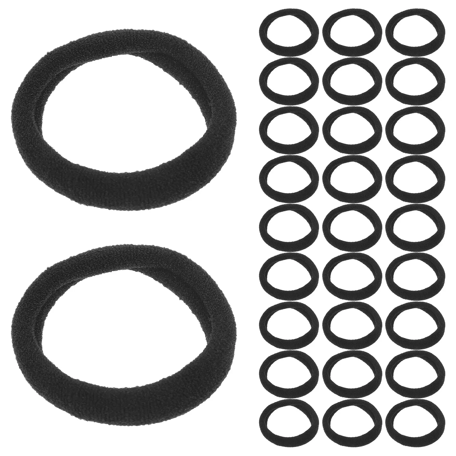 

100 Pcs High Elastic Hair Ties Black Seamless Nylon Ponytail Holders for Women Girls Bulk Pack Thin Hair Styling Accessories