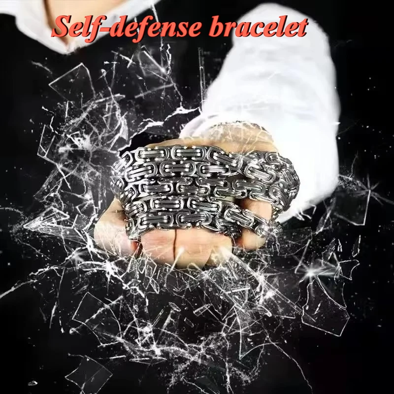 1M Dragon Self Defense Bracelet Fashion Hip Hop Personal Security Protection Whip Men Women Universal Stainless Steel