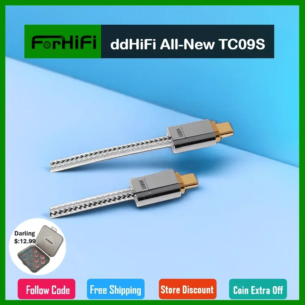 DD ddHiFi All-New TC09S TypeC to TypeC OTG Data Cable with Double Shielded Structure and Noticeable Sound Quality Improvement