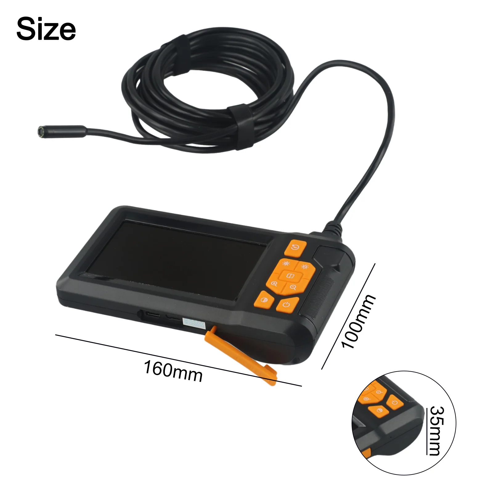 1080P Industrial Borescope Inspection Camera with 4 3 Inch HD Display and 8mm Lens for Pipe and Sewer Inspection