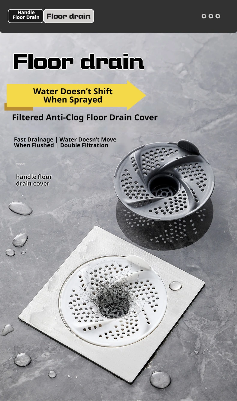 1/3/6 Stück Japanischer Wirbel-Haarfänger, Universeller Badezimmer-Waschbeckenfilter, Verstopfungsschutz-Abflussfilter – Detail 1