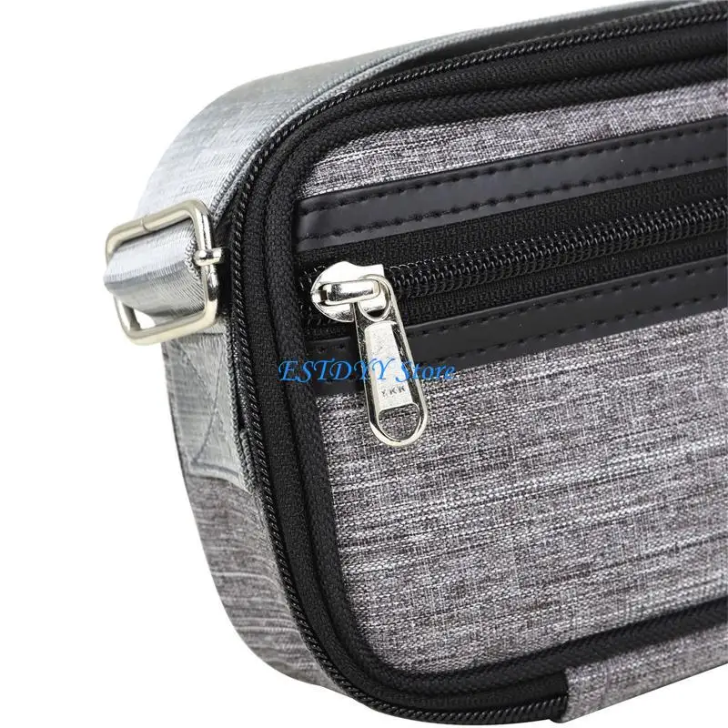 G6DE Dust Proof Carrying Bag PU Leather Flute Storage for Case Box Flute Protector Ki