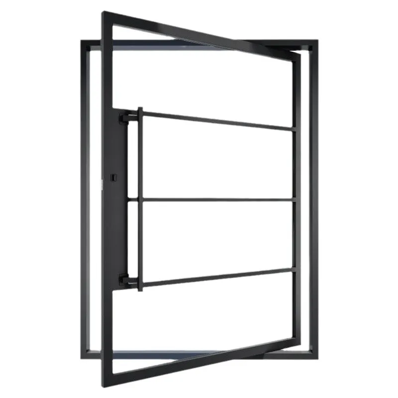 

Aluminum alloy pivot door entry very narrow glass door sealing sound insulation