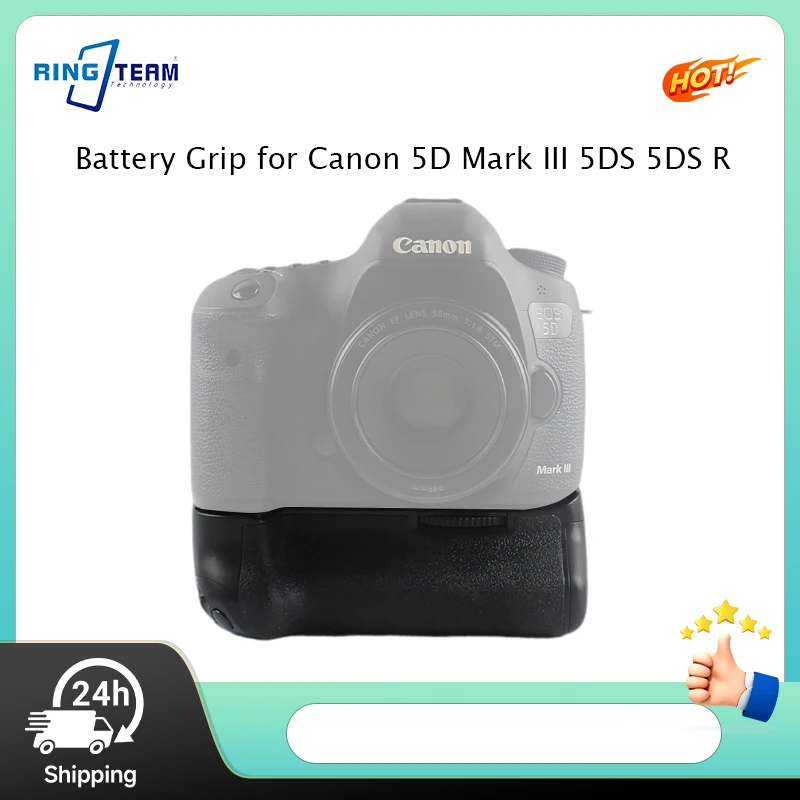 

BG-E11 Vertical Battery Grip for Canon EOS 5D Mark III 5DS 5DS R 5D3 5DSR Works with LP-E6 & AA