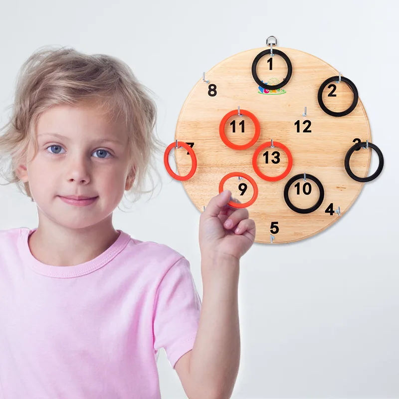 

Wood Board+ Plastic Rings Game Kids Ring Toss Booth Carnival Garden Outdoor Sports Toys Throwing Speed Agility Training Games