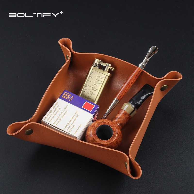PU Leather Cigarette Tobacco Rolling Foldable Cigarette Rolling Tray Cigarette Roller Grinder Tray Herb Tobacco Storage Tray