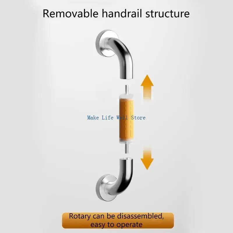 

Easy to Use Bathroom Handrail Strong Construction Support Suitable for All Users