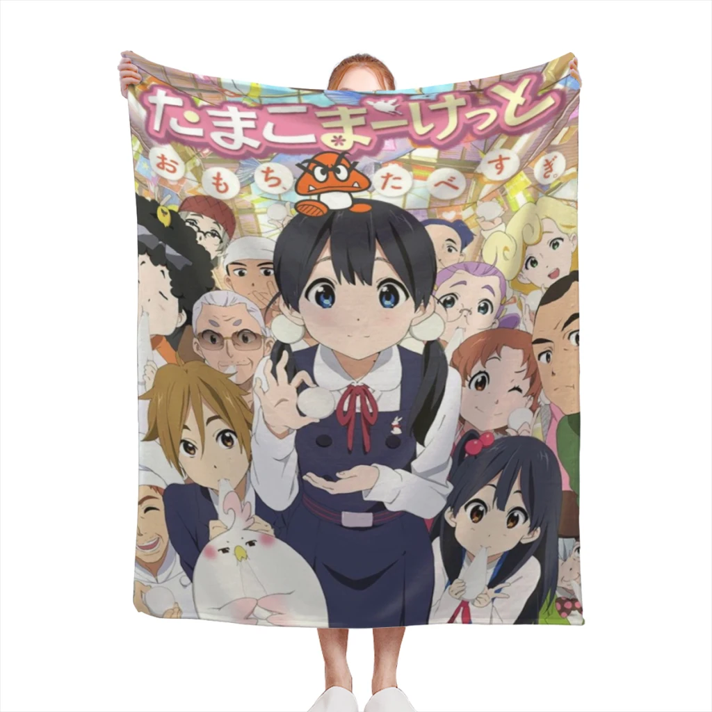 

Tamako Market Medium Blanket Soft comforter sets throw for Couch Warm Flannel Blankets Bedroom Décor