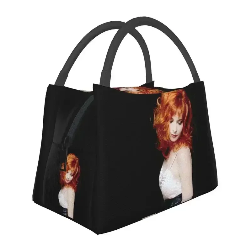 

Mylene Farmer Resuable Lunch Boxes French Singer Thermal Cooler Food Insulated Lunch Bag Office Pinic Container