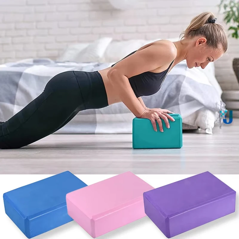 Yoga Blocks Building Cubes Pilates Bricks Sports Yoga Supplies Exercise Fitness Eva Reinforcement Mats Home Exercise Equipment