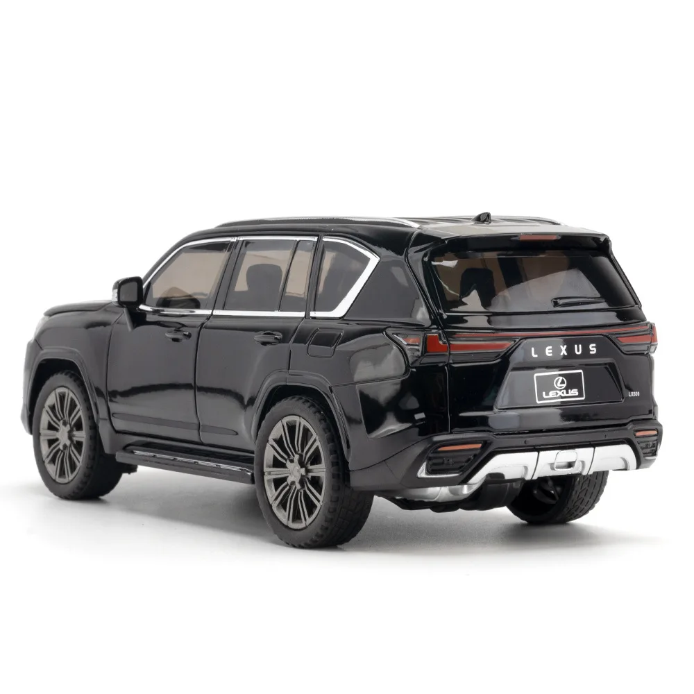 1:24 LEXUS LX600 Alloy Car Model Sound And Light Pull Back Toy Car Off-Road car Simulation for Boy Collection Decoration A606