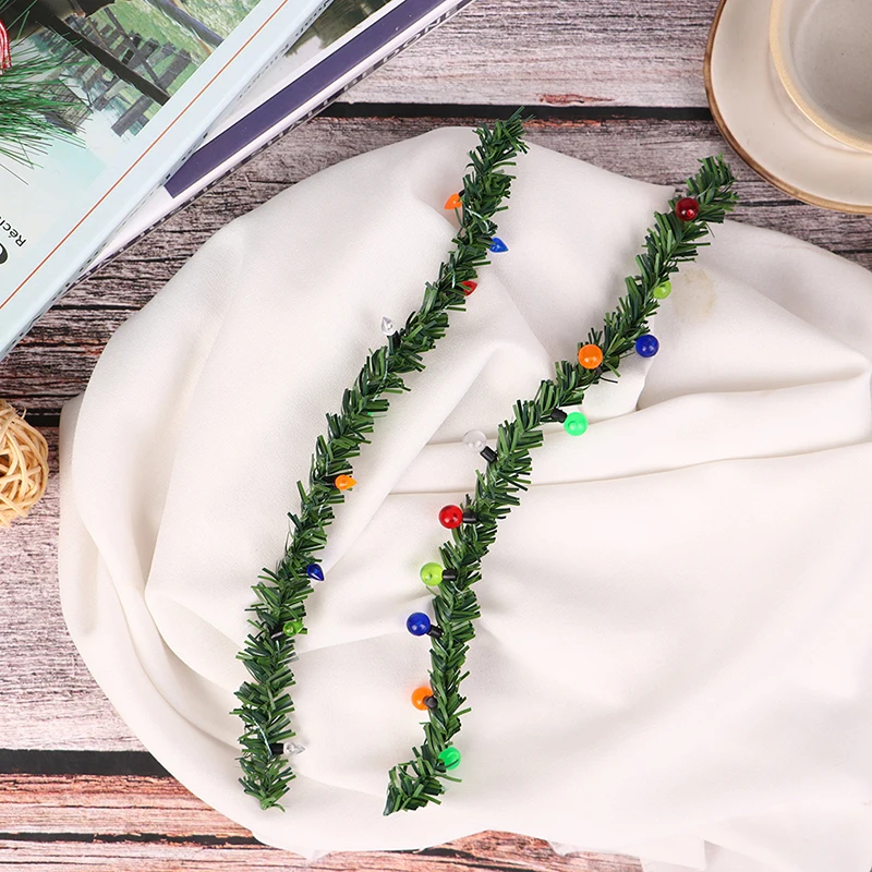 شرائط عشب مصغرة لبيت الدمية ، شريط ديكور دمية ، ديكور منزل عيد الميلاد ،