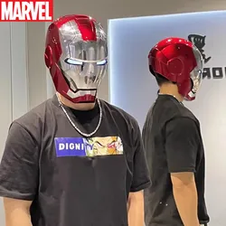 Original New Iron Man 1:1 Mk5 Helmet Voice Control Eyes With Light Model Toys For Adult Electric Technology Wearable Xmas Gifts