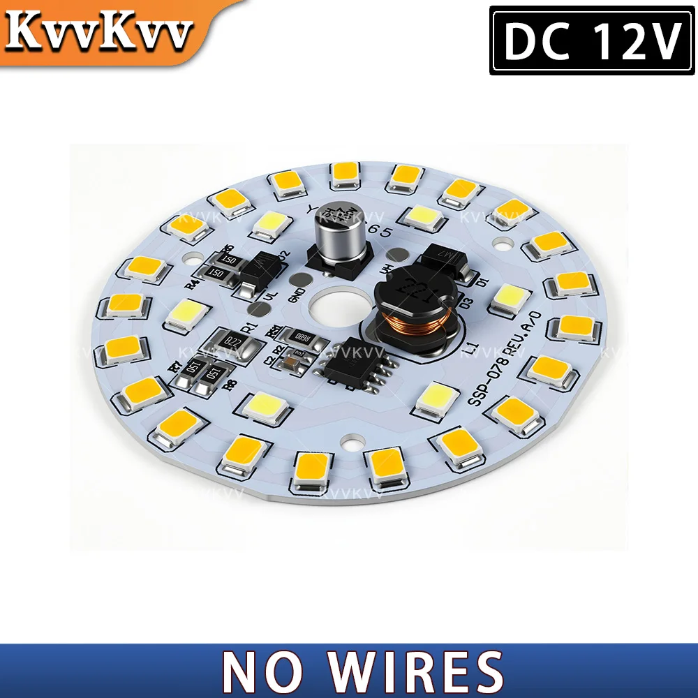 

12V LED Lights Board SMD 2835 Dual-color Round 50MM Warm White Source for DIY Suitable Accessories Motorcycle Home Bulb the Car