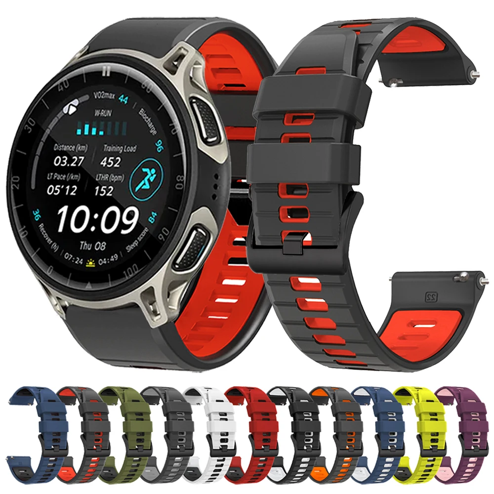 20mm 22mm Silicone Watch Band For Huami Amazfit Cheetah 2 Pro BIP Max 6 5 BALANCE 2 Replace Straps For Garmin Forerunner 570 265