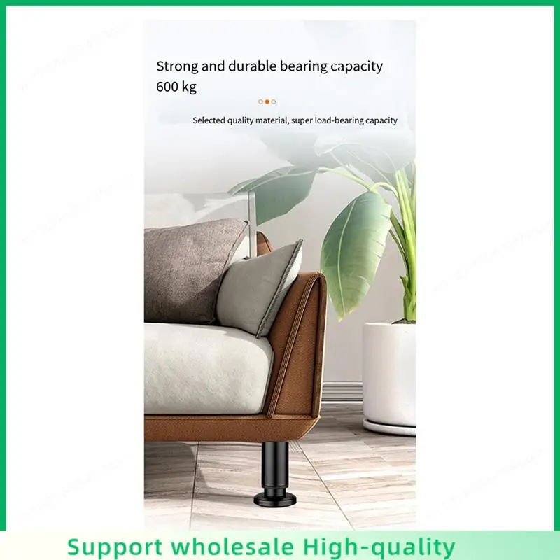 

ABSF 4 PCS Adjustable Height Furniture Support Legs [With Screws] 3.15-4.72 Inch For Bed Frame/Bed Center Slat